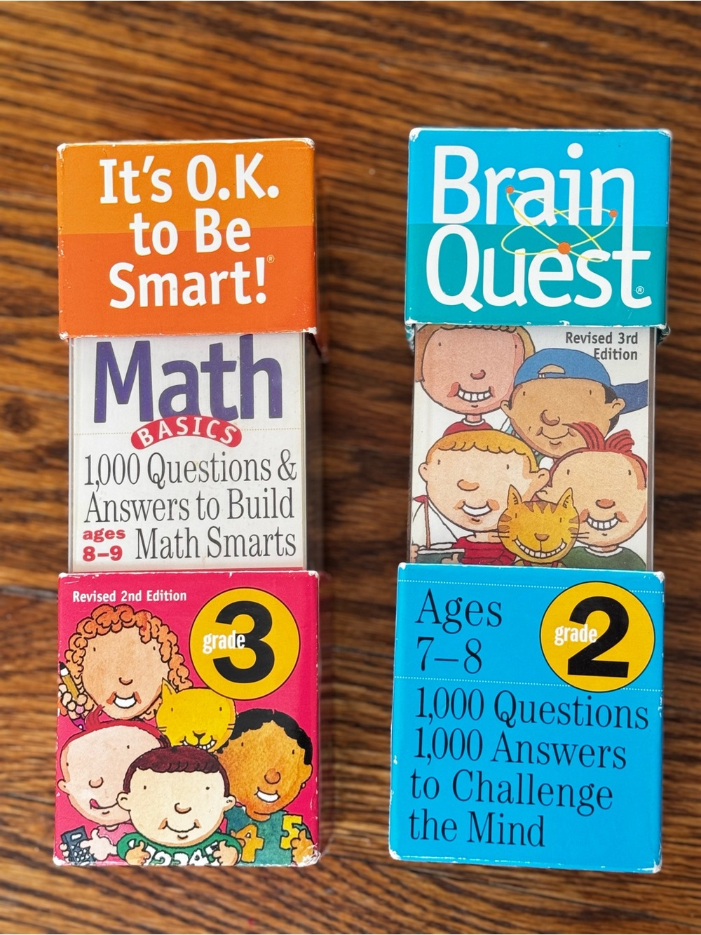 Brain Quest Kids Math & Challenge Flashcards Learning Card bundle